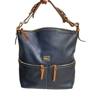 Dooney & Bourke Blue Dillen Navy Leather Hobo Bag